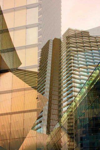 Double Take IV White Modern Wood Framed Art Print with Double Matting by Perkins, Greg