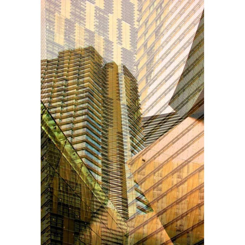 Double Take V Black Modern Wood Framed Art Print by Perkins, Greg