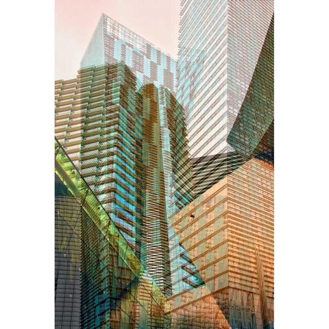 Double Take VII White Modern Wood Framed Art Print by Perkins, Greg