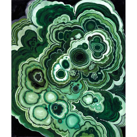 Malachite I White Modern Wood Framed Art Print by McCavitt, Naomi