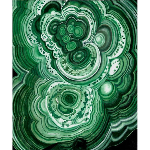 Malachite II White Modern Wood Framed Art Print by McCavitt, Naomi