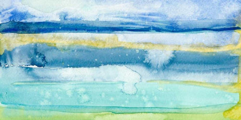 Gulf Shore II White Modern Wood Framed Art Print with Double Matting by Ludwig, Alicia