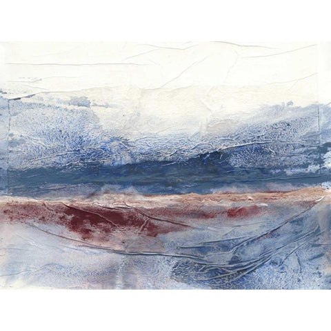 Horizon Spray I White Modern Wood Framed Art Print by Stramel, Renee W.