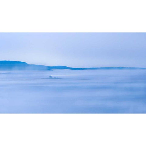 Scene on the Water I Black Modern Wood Framed Art Print by McLoughlin, James