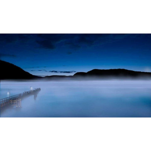 Scene on the Water III White Modern Wood Framed Art Print by McLoughlin, James