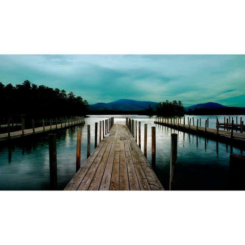 Scene on the Water VI Black Modern Wood Framed Art Print by McLoughlin, James