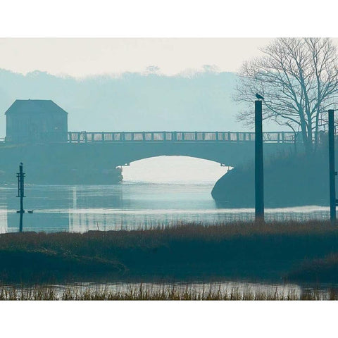 Scene on the Water IX Black Modern Wood Framed Art Print with Double Matting by McLoughlin, James