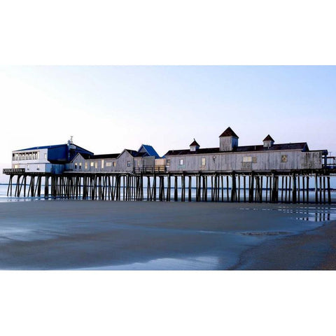 Scene on the Water X Black Modern Wood Framed Art Print with Double Matting by McLoughlin, James