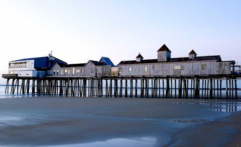 Scene on the Water X White Modern Wood Framed Art Print with Double Matting by McLoughlin, James