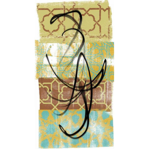 Rhythmic Motion I Black Modern Wood Framed Art Print with Double Matting by Saunders, Alonzo