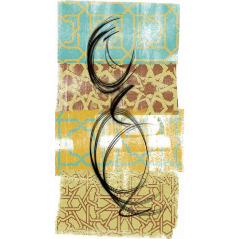 Rhythmic Motion II Black Modern Wood Framed Art Print with Double Matting by Saunders, Alonzo