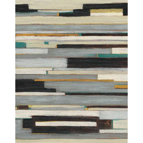 Textile Ratio I Black Modern Wood Framed Art Print with Double Matting by Vess, June Erica
