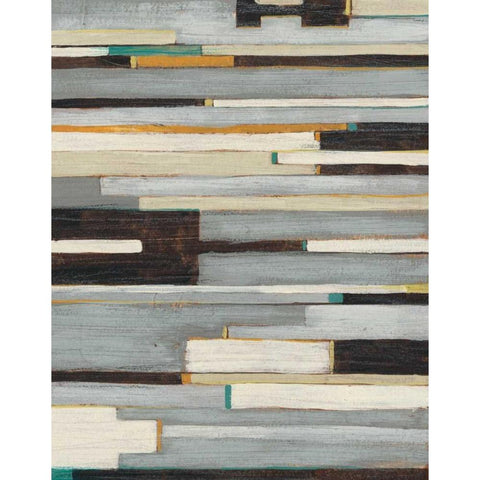 Textile Ratio II White Modern Wood Framed Art Print by Vess, June Erica