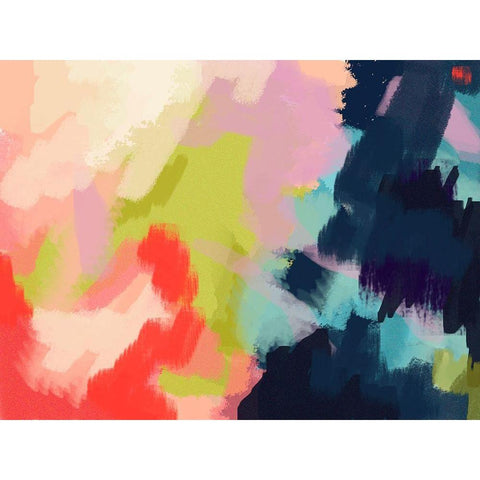 Spring Showers I Black Modern Wood Framed Art Print by Jerry, Alison