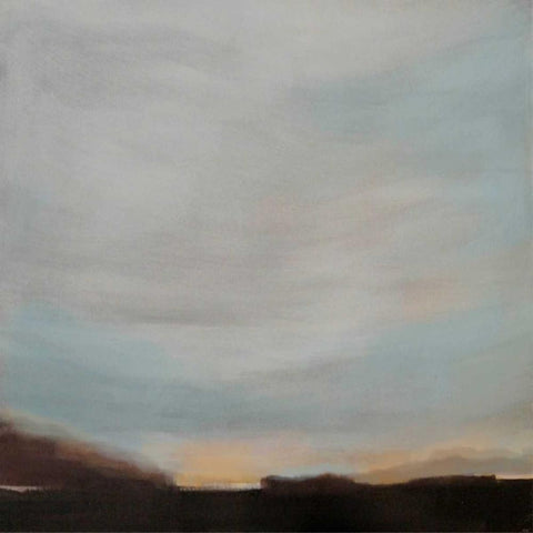 Dawn Black Modern Wood Framed Art Print with Double Matting by Jerry, Alison