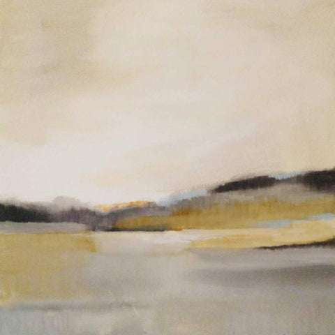 Morning Beach White Modern Wood Framed Art Print with Double Matting by Jerry, Alison