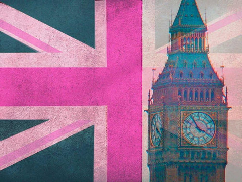 London Calling Black Ornate Wood Framed Art Print with Double Matting by Jerry, Alison