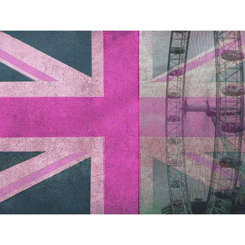 The London Eye Black Modern Wood Framed Art Print with Double Matting by Jerry, Alison