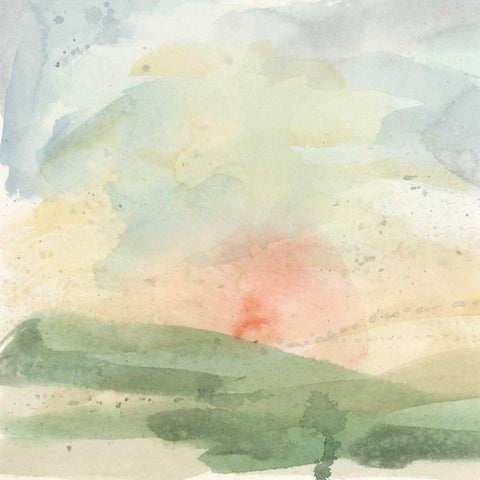 Setting Sun II Black Ornate Wood Framed Art Print with Double Matting by Meagher, Megan