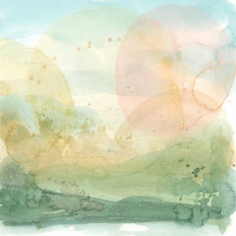 Setting Sun III White Modern Wood Framed Art Print with Double Matting by Meagher, Megan