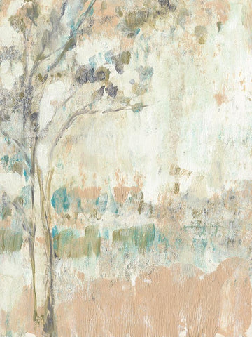 Ethereal Tree I White Modern Wood Framed Art Print with Double Matting by Goldberger, Jennifer