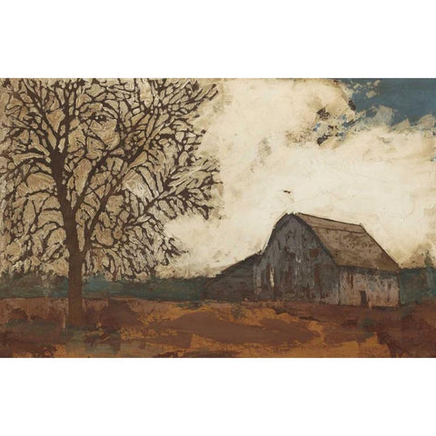 Erstwhile Barn II White Modern Wood Framed Art Print by Meagher, Megan