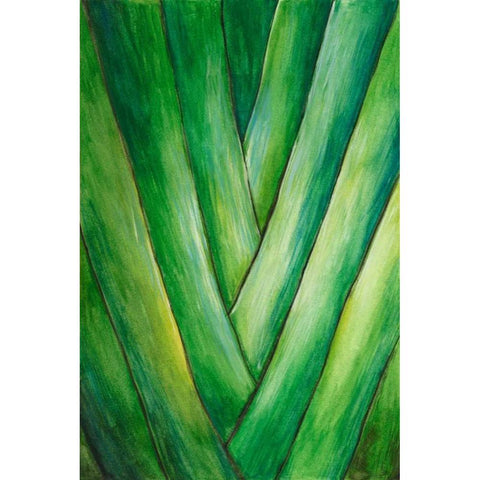 Tropical Crop III Black Modern Wood Framed Art Print with Double Matting by Wang, Melissa