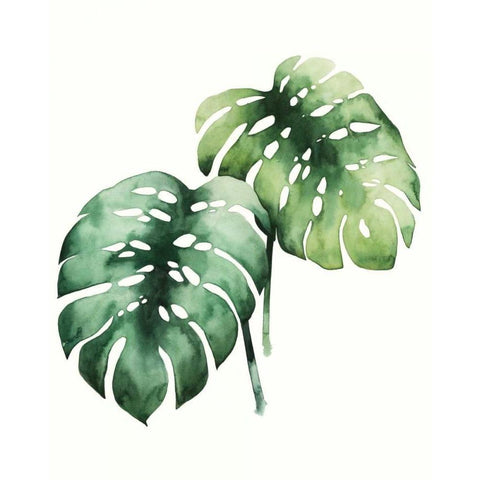 Tropical Plant I White Modern Wood Framed Art Print by Popp, Grace