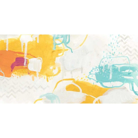 Playful Color I Black Modern Wood Framed Art Print with Double Matting by Vess, June Erica