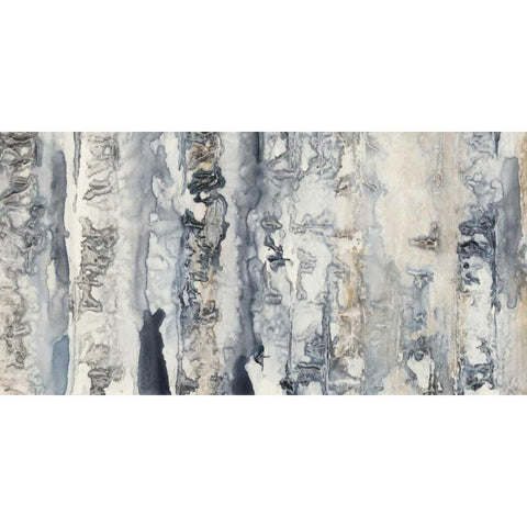 Neutral Strata II White Modern Wood Framed Art Print by Goldberger, Jennifer