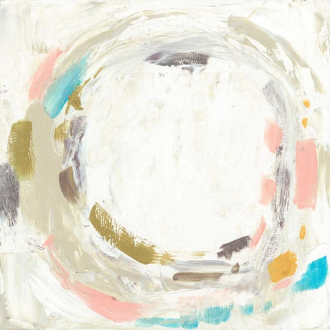 Pastel Wheel I Black Modern Wood Framed Art Print by Goldberger, Jennifer