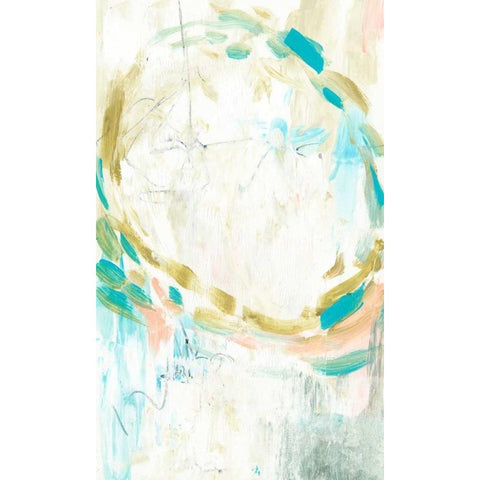 Pastel Movement II White Modern Wood Framed Art Print by Goldberger, Jennifer