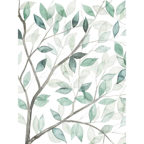 Leaf Lace I White Modern Wood Framed Art Print by Popp, Grace