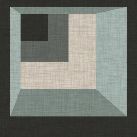 Geometric Perspective I Black Ornate Wood Framed Art Print with Double Matting by Vess, June Erica