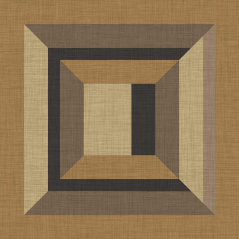 Geometric Perspective V Gold Ornate Wood Framed Art Print with Double Matting by Vess, June Erica