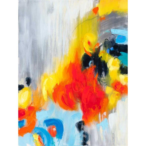 In the Loop I White Modern Wood Framed Art Print by Bothne, Janet