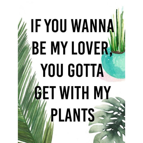 Plant Love IV Black Modern Wood Framed Art Print by Studio W