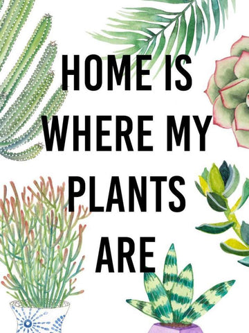 Plant Love VI White Modern Wood Framed Art Print with Double Matting by Studio W