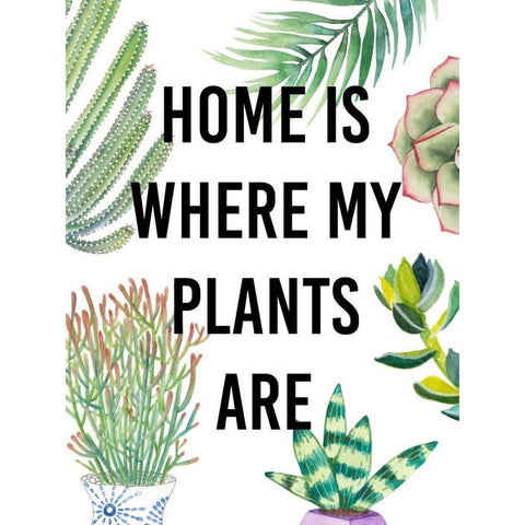 Plant Love VI Black Modern Wood Framed Art Print by Studio W