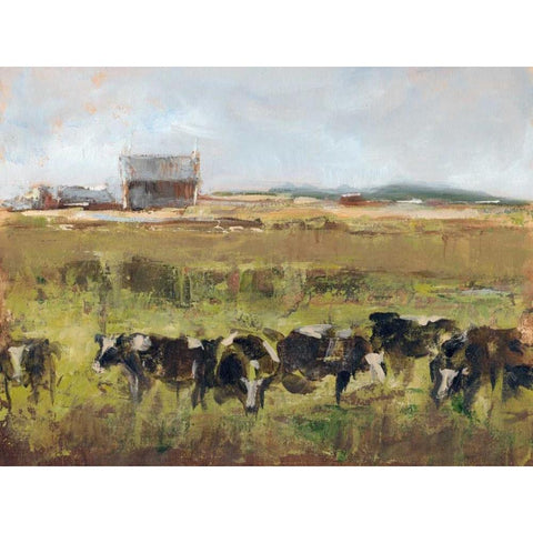 Out to Pasture I White Modern Wood Framed Art Print by Harper, Ethan