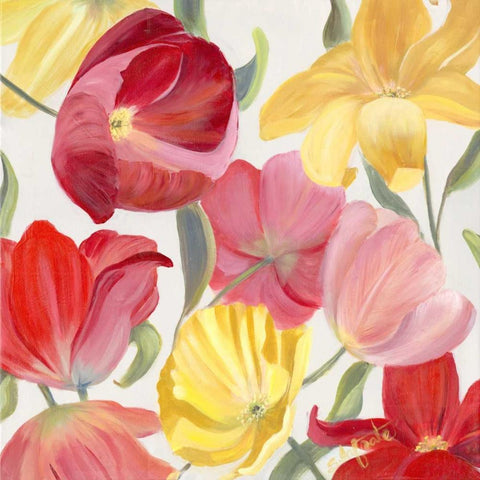 Sandys Spring Mix II White Modern Wood Framed Art Print with Double Matting by Iafrate, Sandra