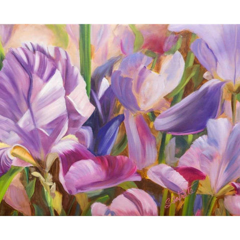Iris Details II White Modern Wood Framed Art Print by Iafrate, Sandra
