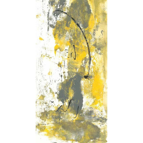 Grey Movement III White Modern Wood Framed Art Print by Combs, Joyce