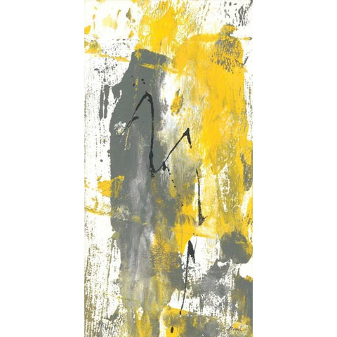 Grey Movement IV Black Modern Wood Framed Art Print with Double Matting by Combs, Joyce