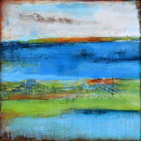 Blue Ridge Escape I White Modern Wood Framed Art Print with Double Matting by Ashley, Erin