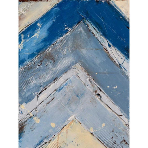 Blue Zag I Black Modern Wood Framed Art Print by Ashley, Erin