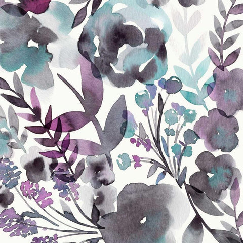 Blooming Plum Garden III Black Modern Wood Framed Art Print by Kappa, Diane