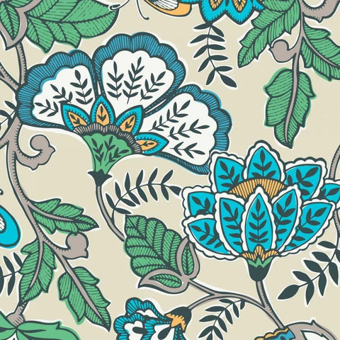 Namaste Floral I Black Ornate Wood Framed Art Print with Double Matting by Kappa, Diane