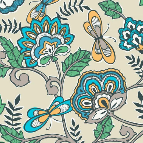 Namaste Floral II Black Ornate Wood Framed Art Print with Double Matting by Kappa, Diane