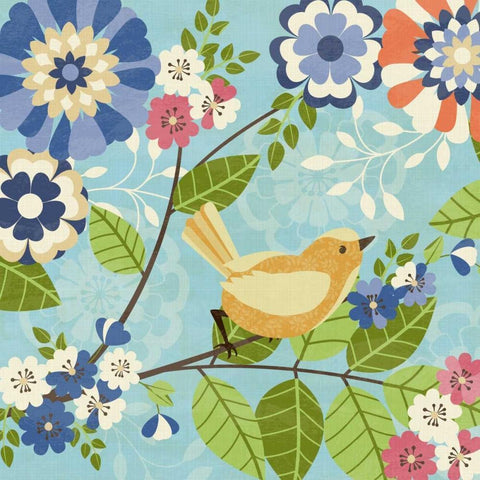 Flock Together II Gold Ornate Wood Framed Art Print with Double Matting by Kappa, Diane